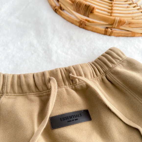 Fear Of God Essentials Fleece Mini Skirt Drawstrings Cargo Tan Brown - Picture 3 of 10